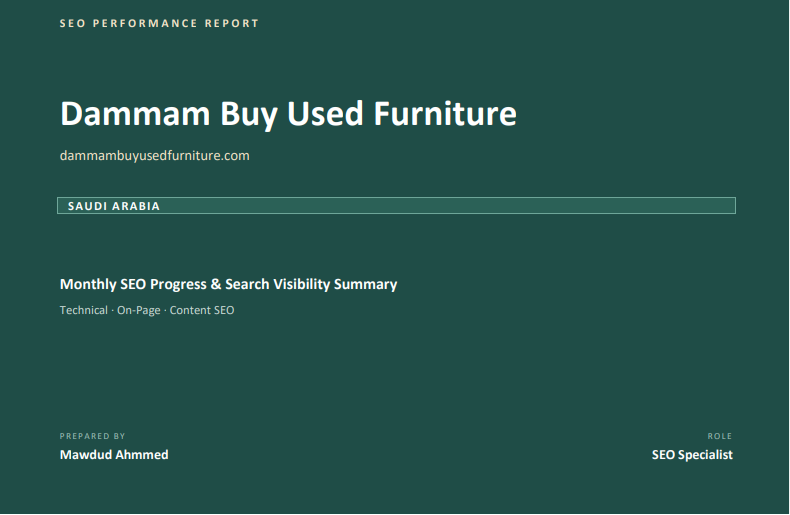Dammam Buy Used Furniture audit cover